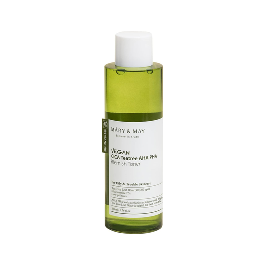 MARY&MAY Vegan Cica Tea Tree AHA PHA Blemish Toner 200ml